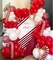 Red and White Balloon Garland Arch kit,124PCS 18 12 10 5 Inch Matte Red Matte White Latex Balloons and Red Confetti Balloons
